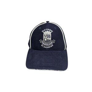 Old Course St. Andrews Golf Hat Scotland Navy Blue Embroidered Logo Strapback